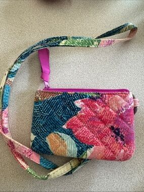 Vera Bradley Quilted Floral Crossbody in Pink Multi